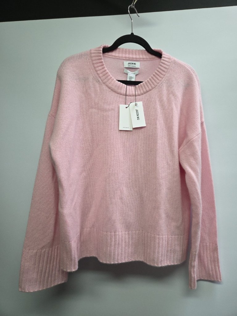 Jason Wu 100% Cashmere Sweater Pink Sz Xl Wmns Retail $490 New With Tags